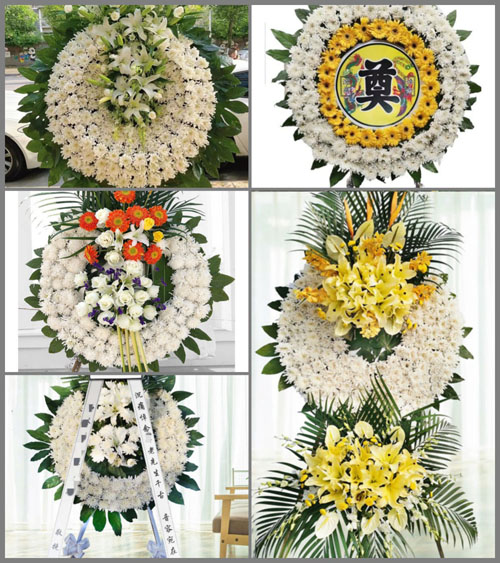 四川成都彭州市丹景山镇五柏村花圈速递
